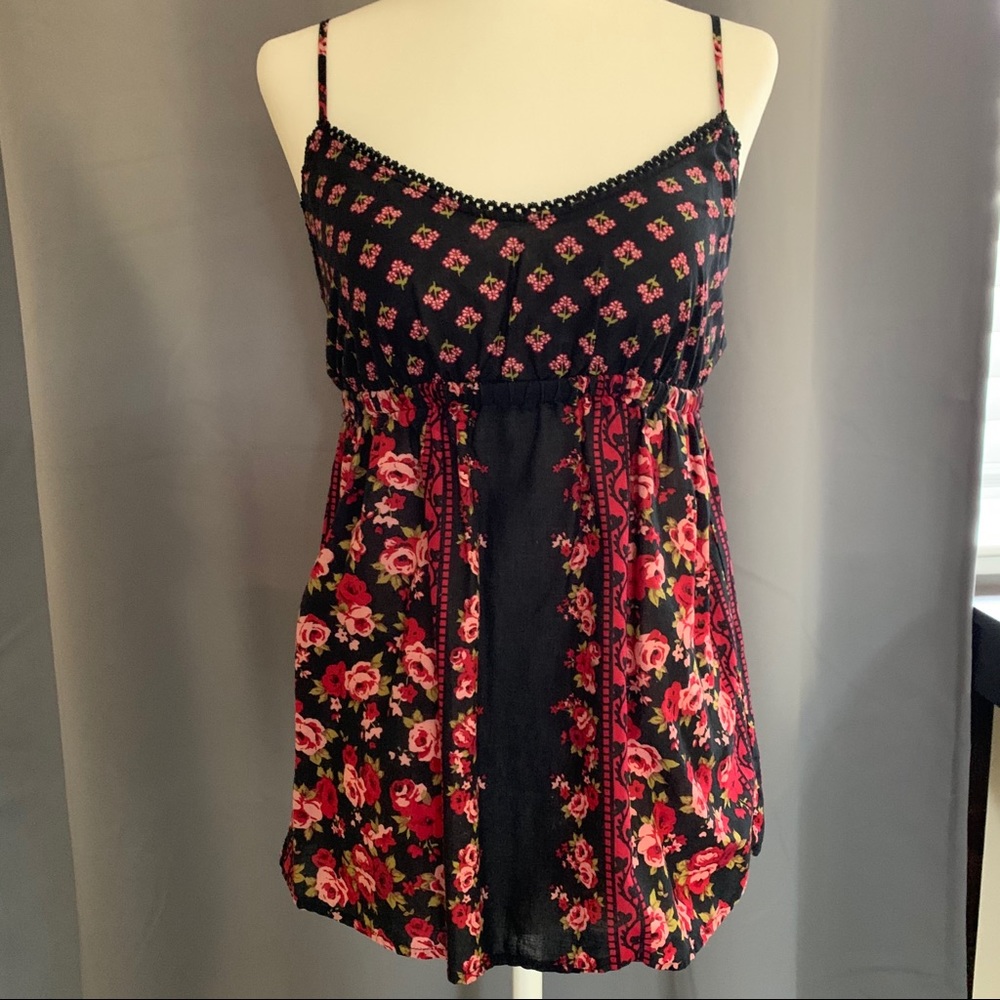 Beautiful Rose, Floral Print Tank Top